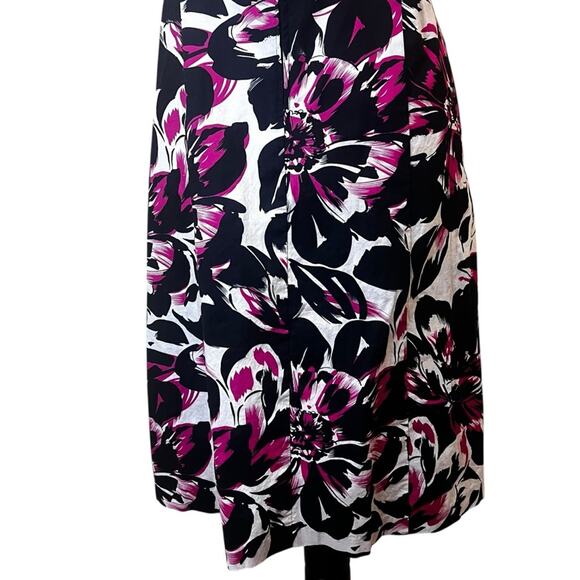Y2K Floral Sundress Size S | Black White Pink | Fit and Flare | By Kim Rogers - Picture 10 of 15